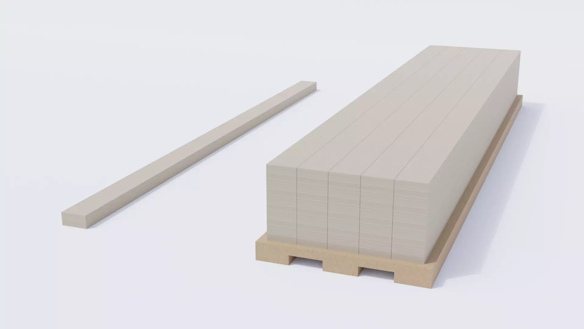 Wooden Planks Low-poly 3D model