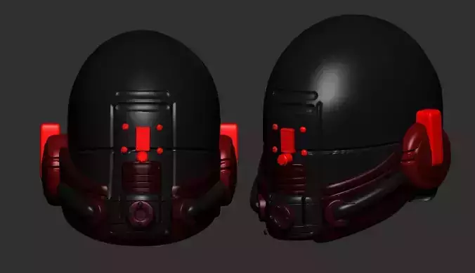 helmet high poly sculpt 3d printable ver 7 3D model