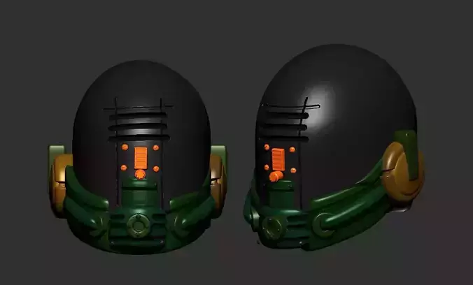 helmet high poly sculpt 3d printable ver 7 3D model