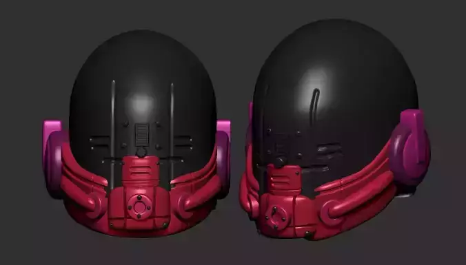 helmet high poly sculpt 3d printable ver 7 3D model