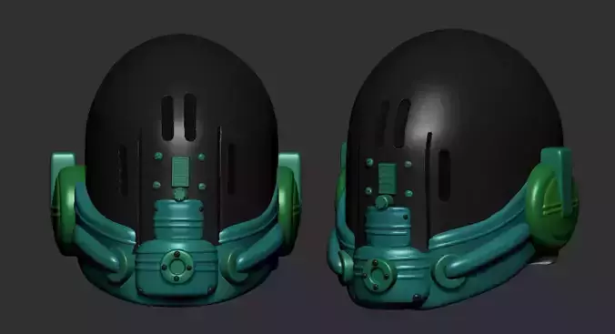 helmet high poly sculpt 3d printable ver 7 3D model