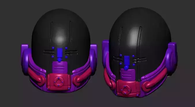 helmet high poly sculpt 3d printable ver 7 3D model