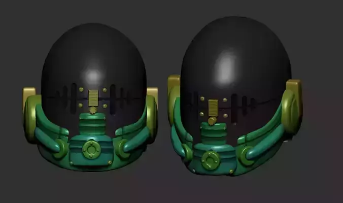 helmet high poly sculpt 3d printable ver 7 3D model