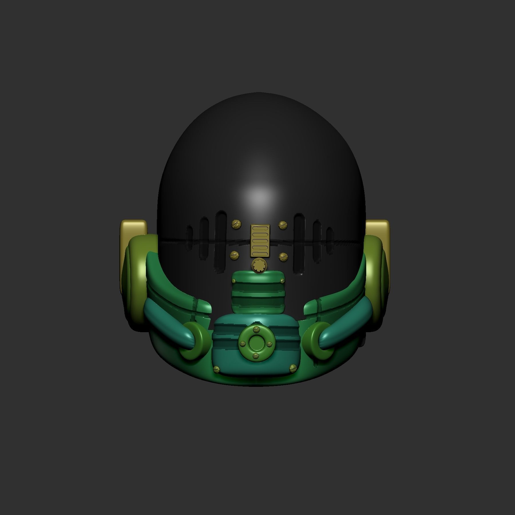 helmet high poly sculpt 3d printable ver 7 3D model 3D model_4
