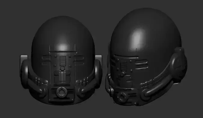 helmet high poly sculpt 3d printable ver 7 3D model