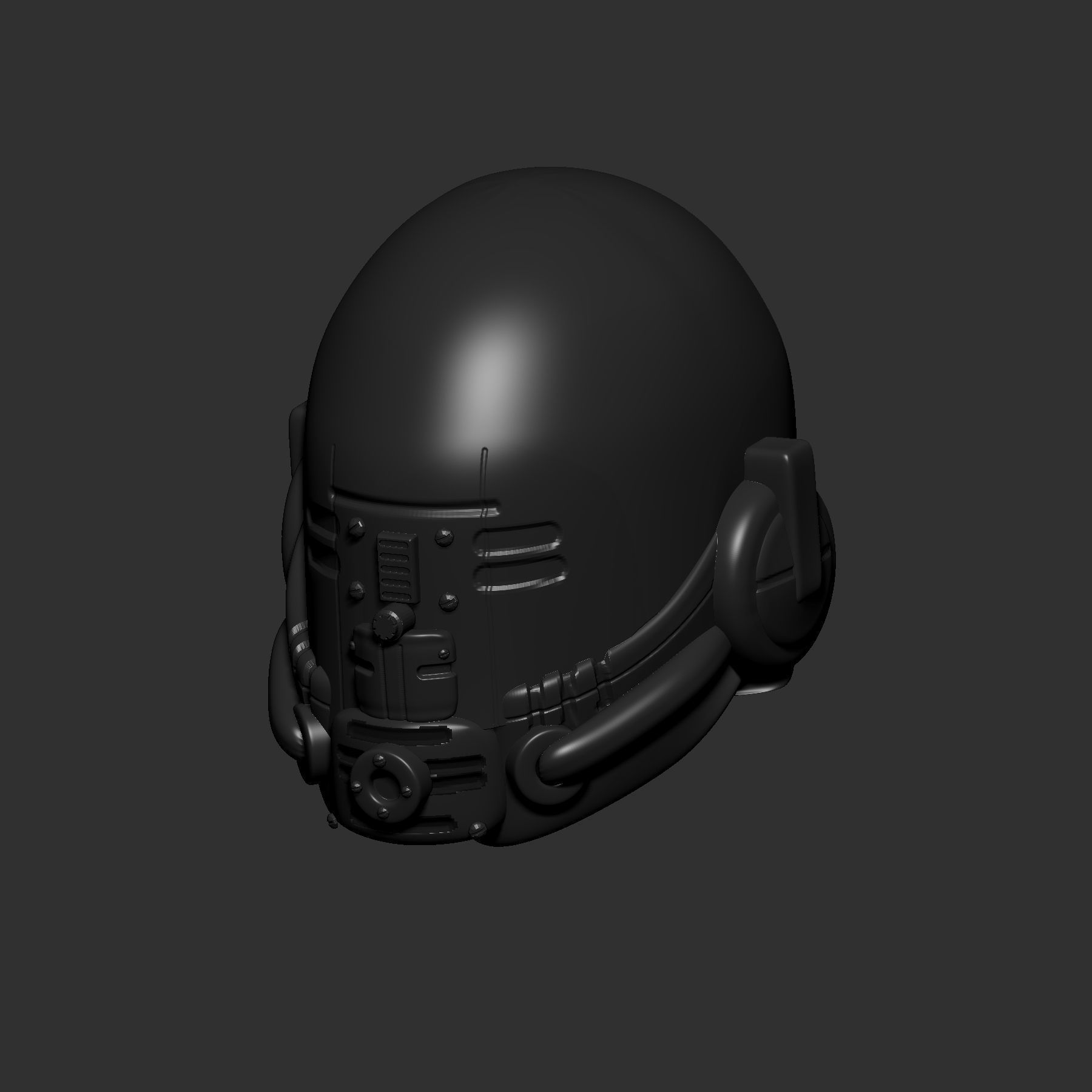 helmet high poly sculpt 3d printable ver 7 3D model 3D model_2