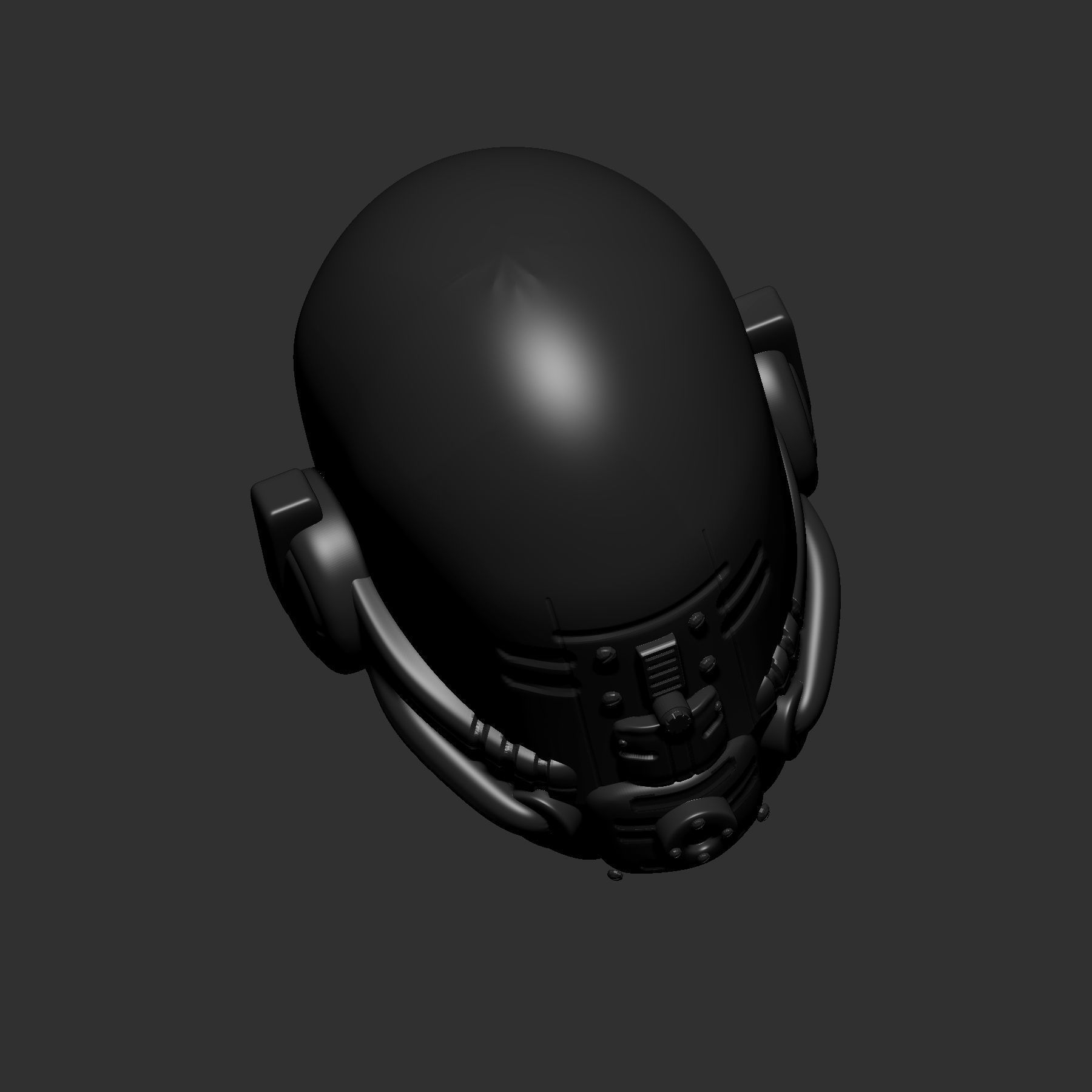 helmet high poly sculpt 3d printable ver 7 3D model 3D model_4