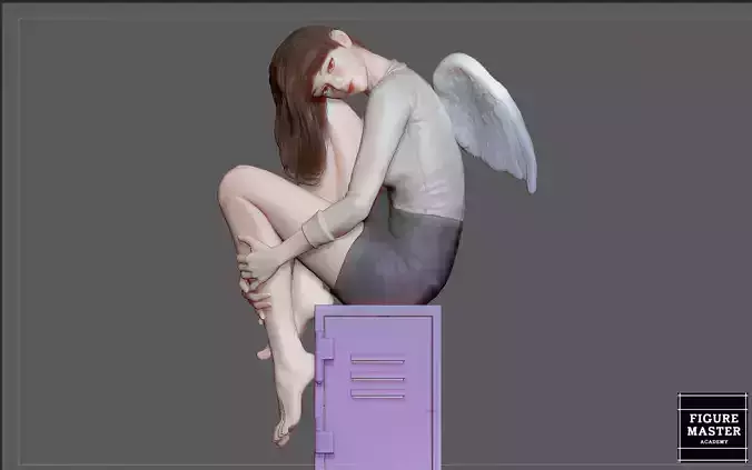 STUDENT GIRL ANGEL FEMALE PRETTY STATUE