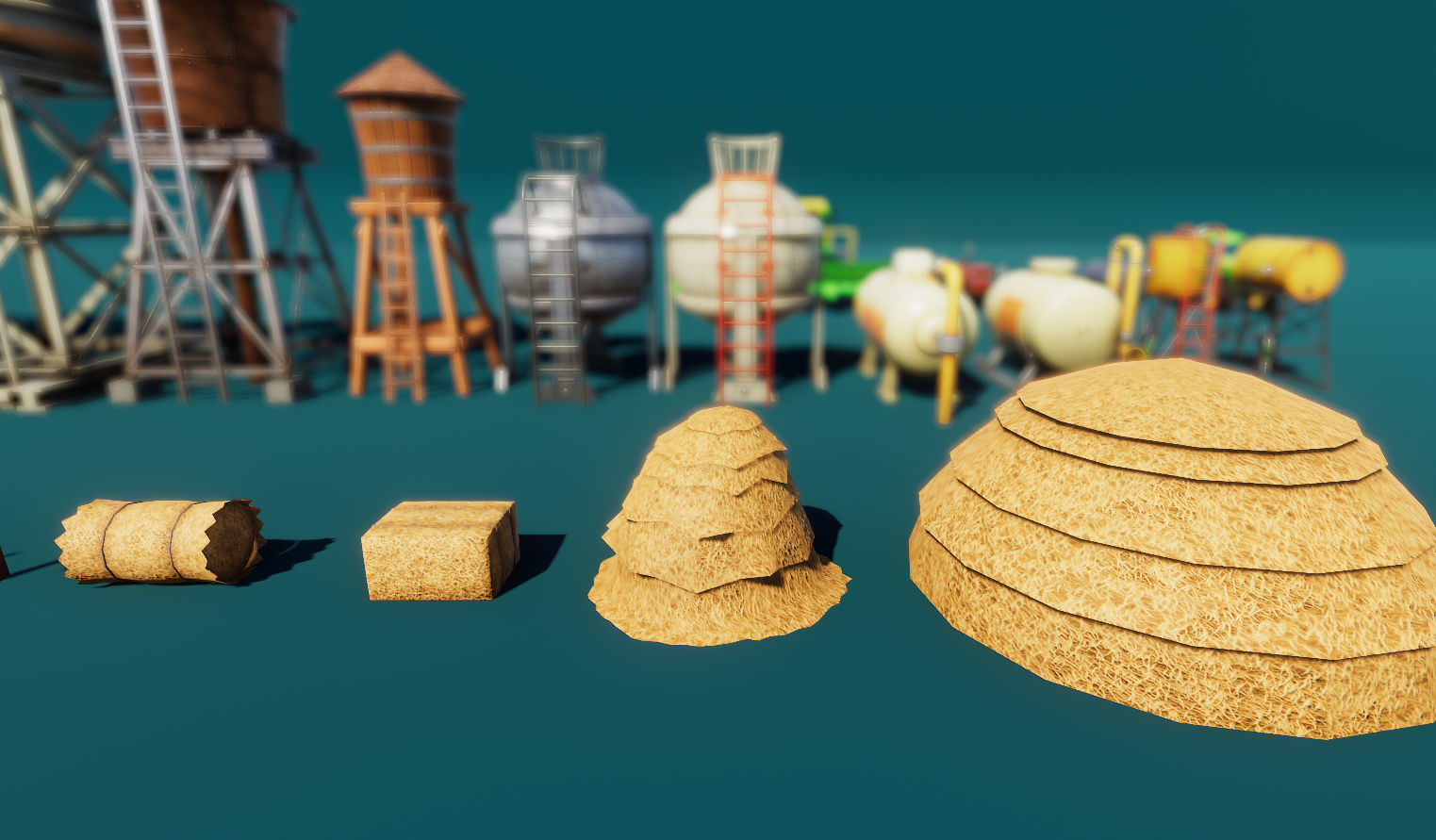 Farm Tools and Supplies Stylized Low-poly 3D model_9