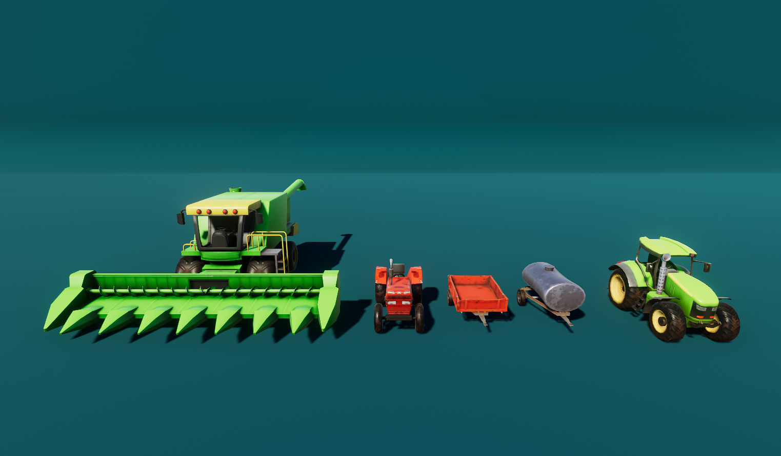 Farm Tools and Supplies Stylized Low-poly 3D model_4