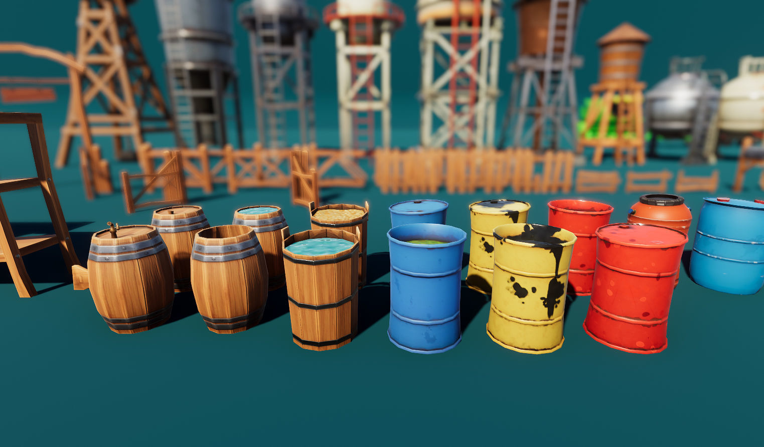 Farm Tools and Supplies Stylized Low-poly 3D model_6