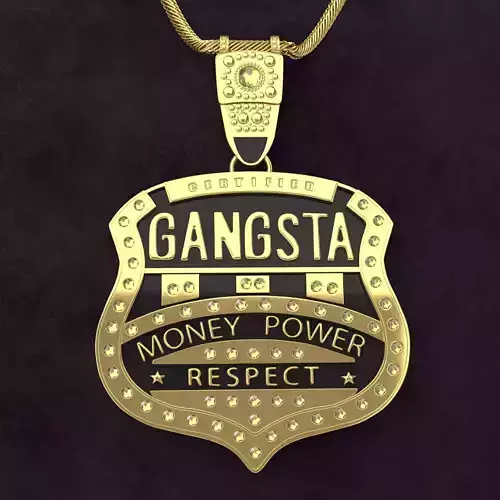 Gangsta Respect Jewelry Low-poly 3D model