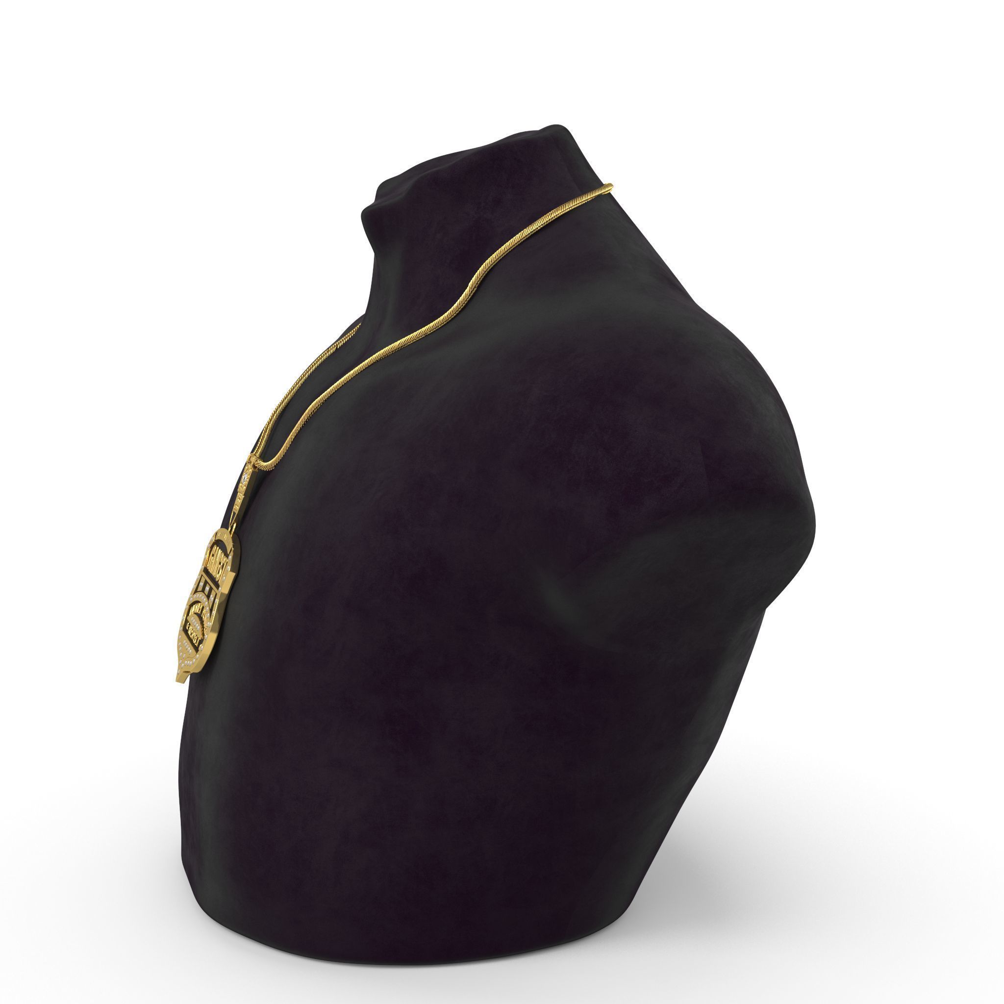 Gangsta Respect Jewelry Low-poly 3D model_4