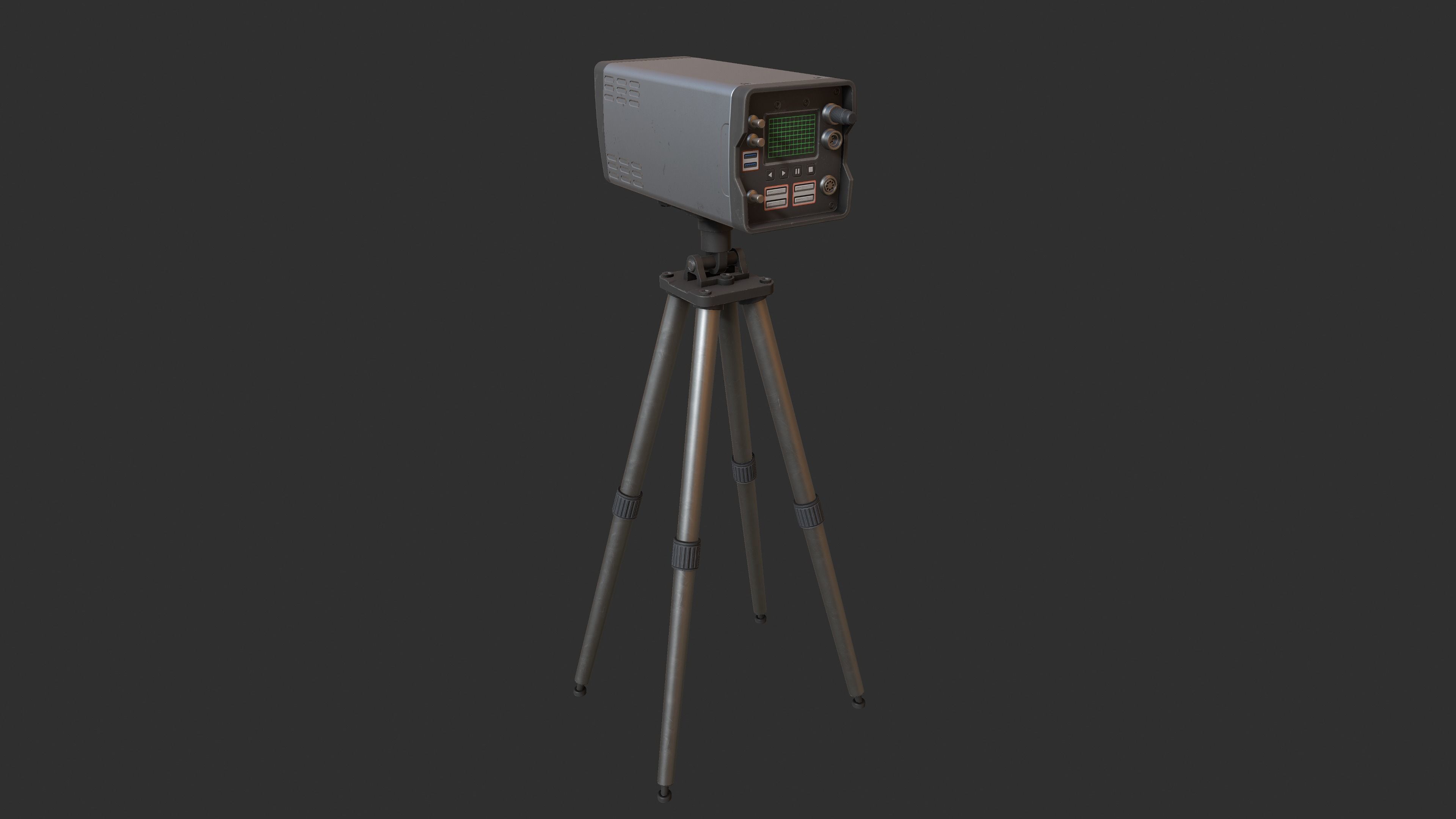 High Speed Camera 3D Low-poly 3D model_4