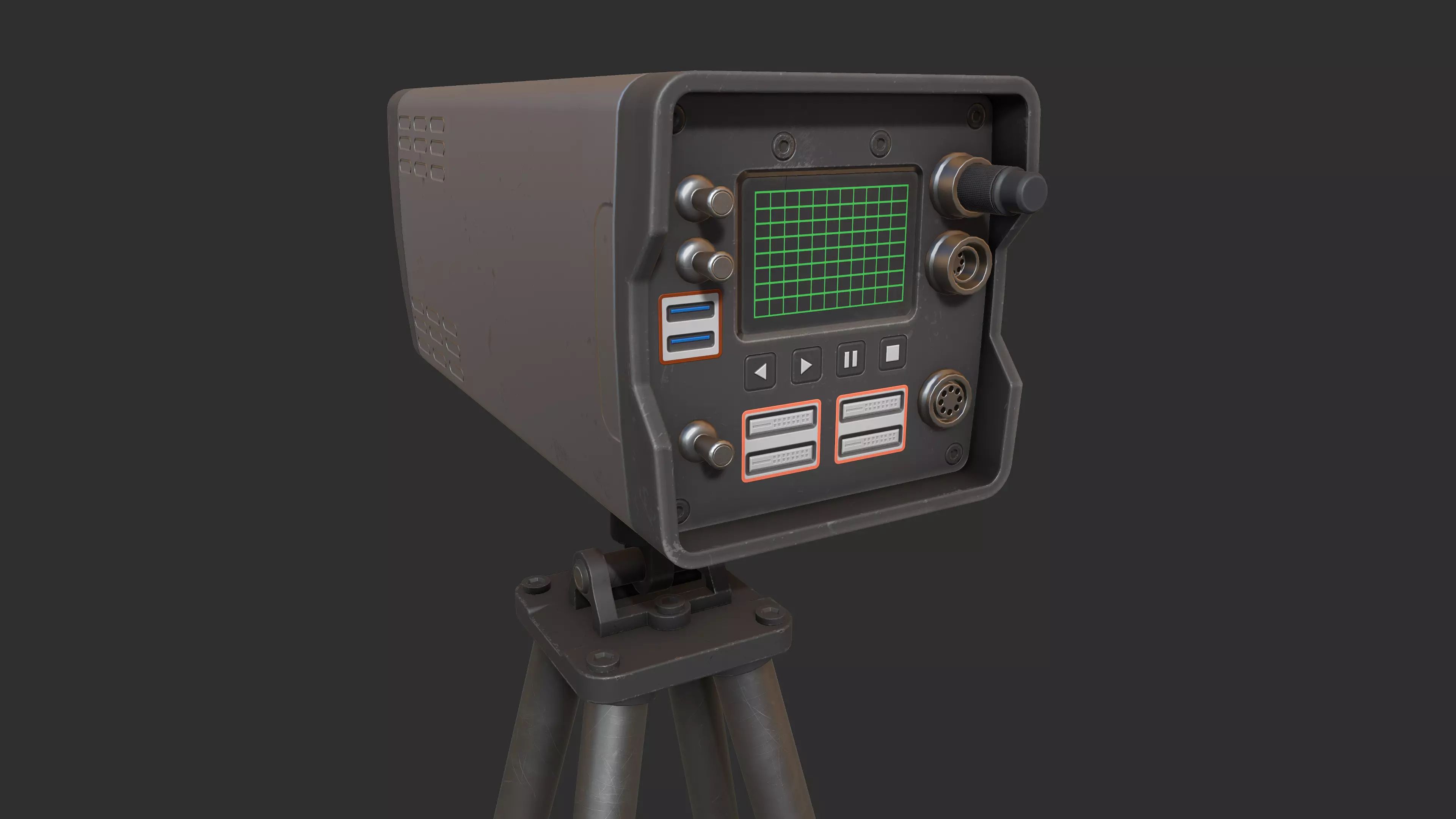 High Speed Camera 3D Low-poly 3D model_0