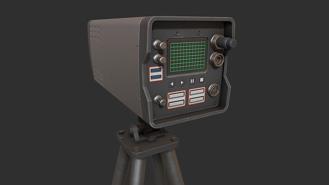 High Speed Camera 3D Low-poly 3D model