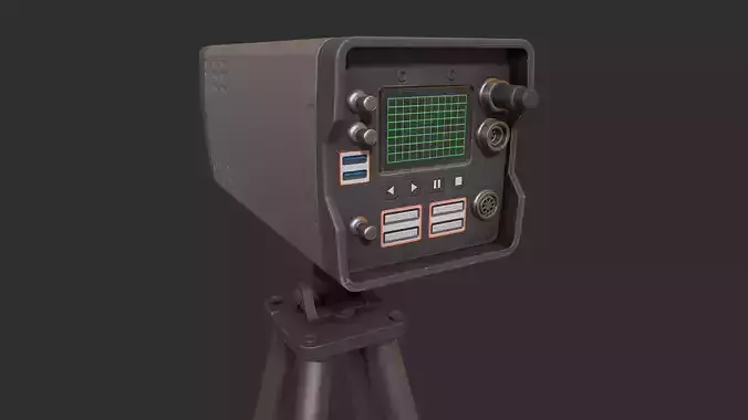 High Speed Camera 3D Low-poly 3D model
