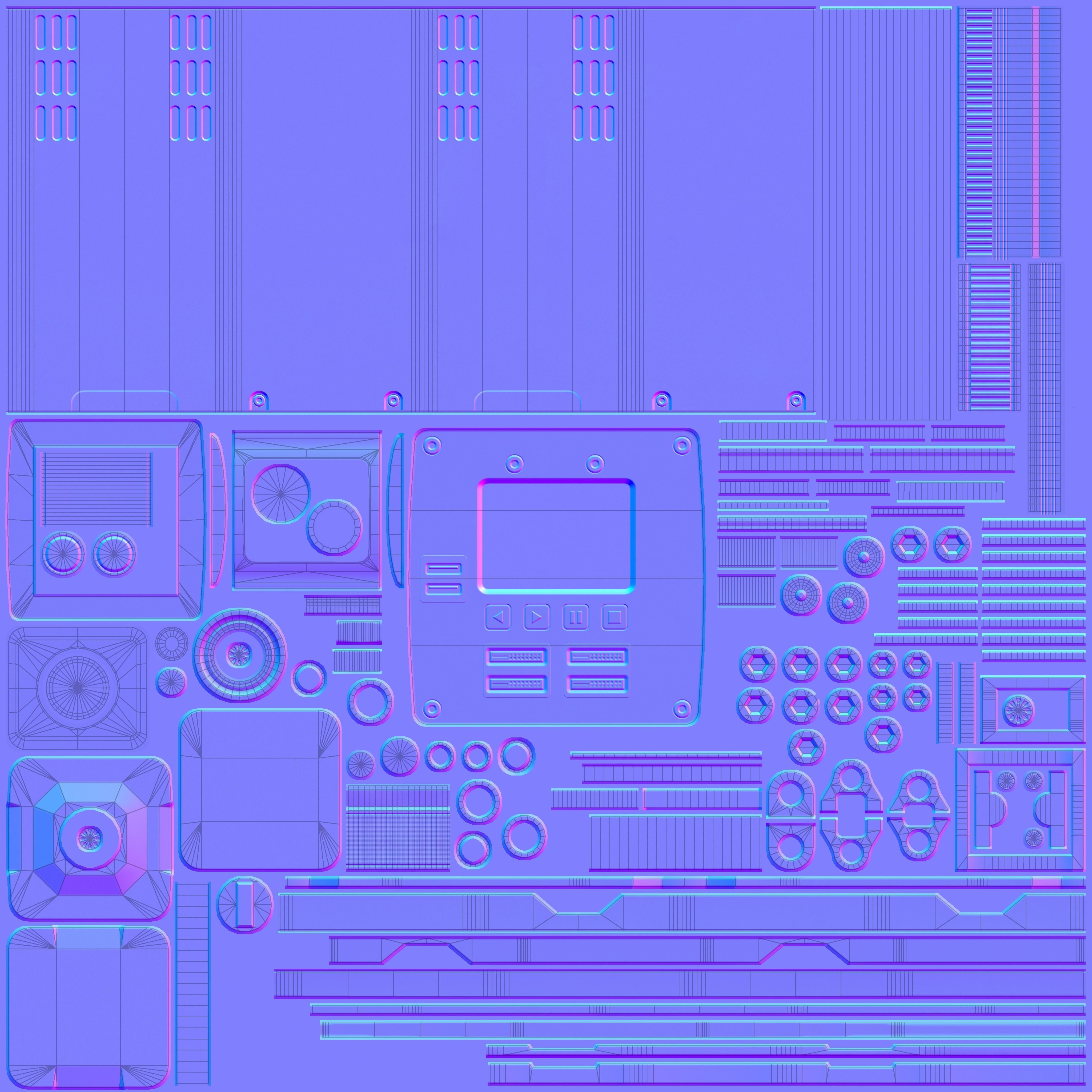 High Speed Camera 3D Low-poly 3D model_12