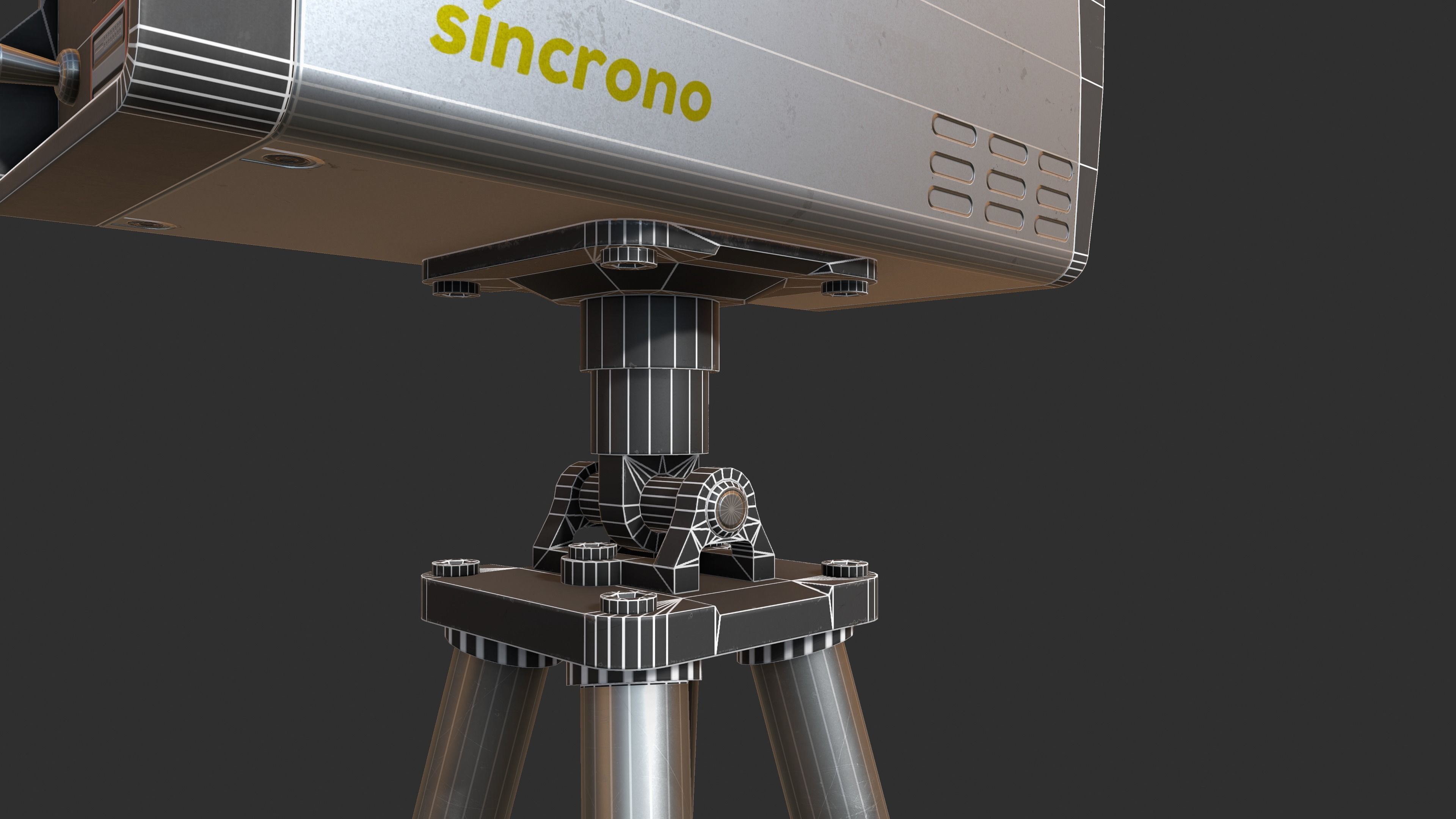 High Speed Camera 3D Low-poly 3D model_10