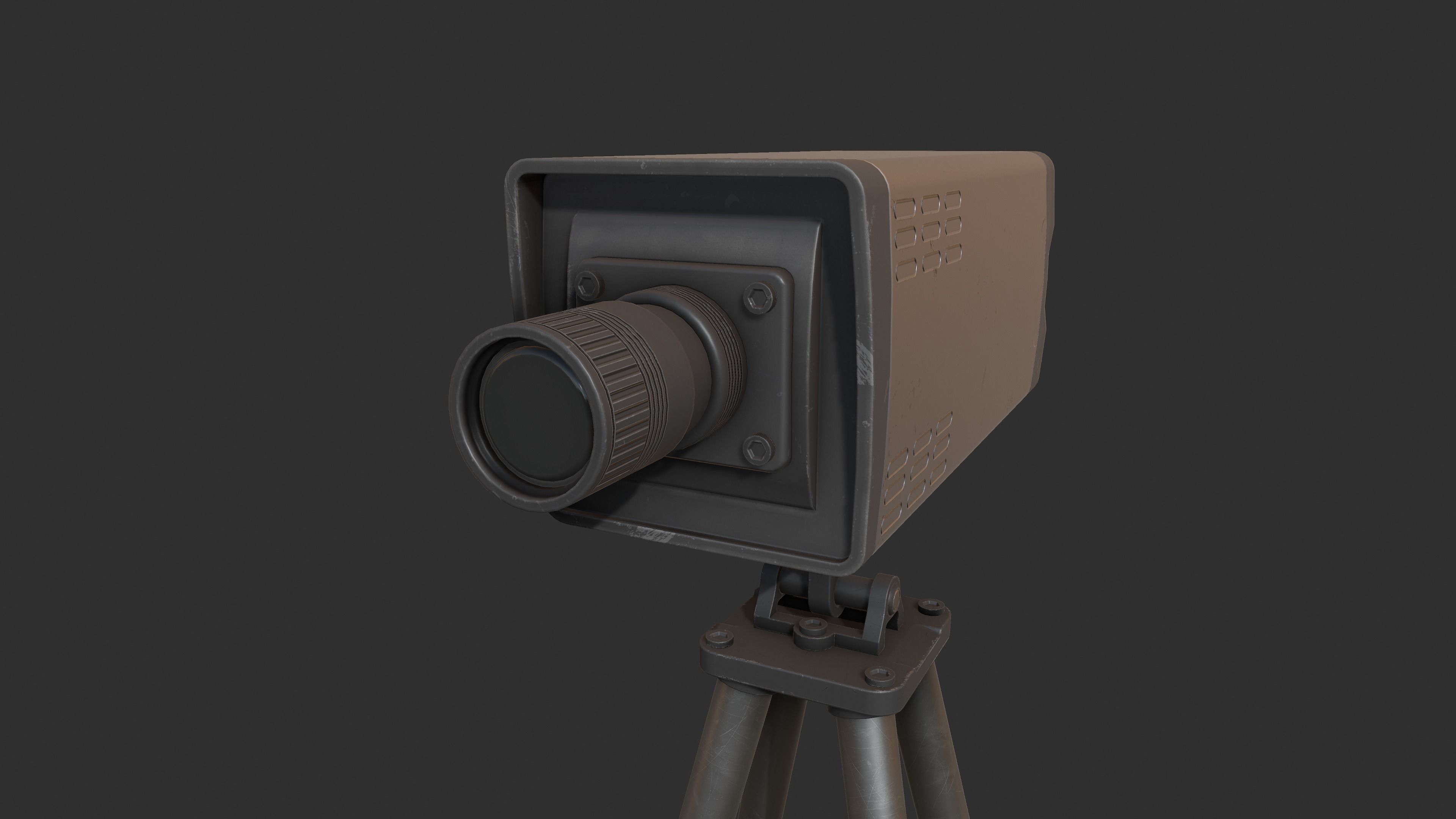 High Speed Camera 3D Low-poly 3D model_2