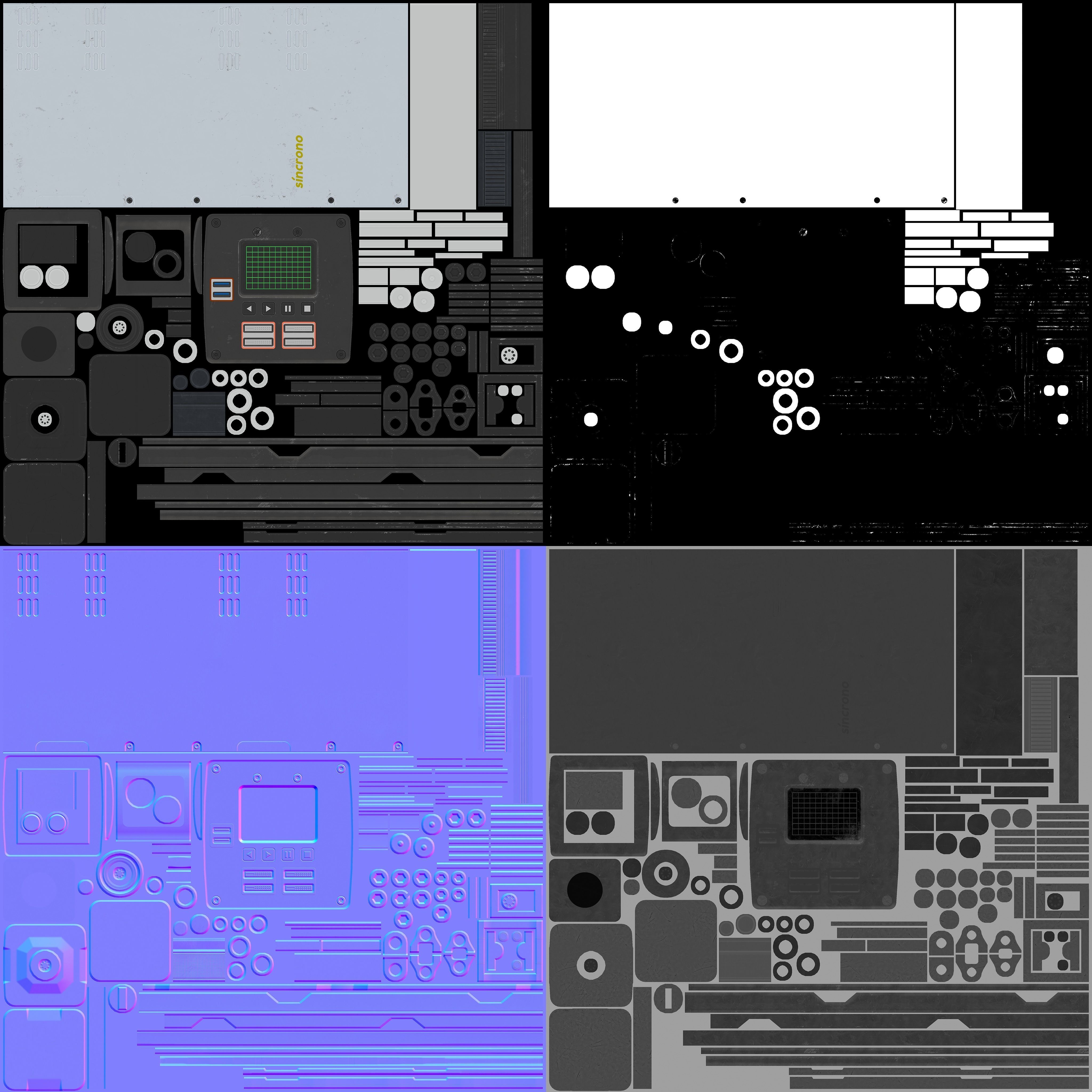 High Speed Camera 3D Low-poly 3D model_11