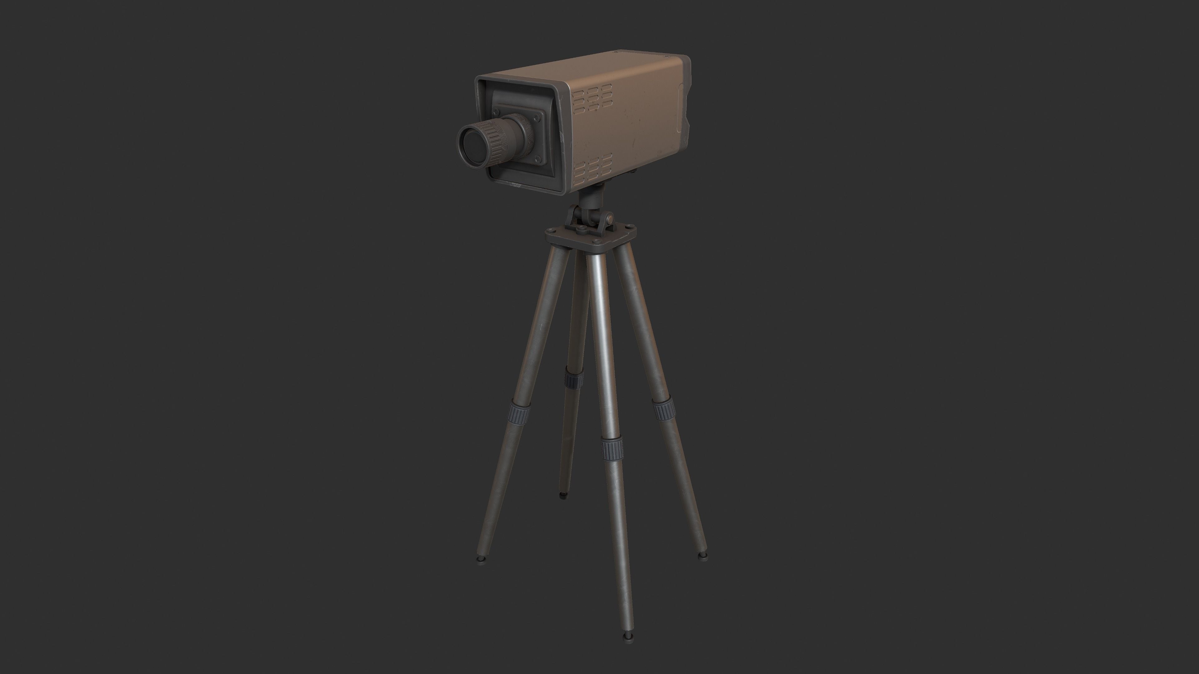High Speed Camera 3D Low-poly 3D model_3