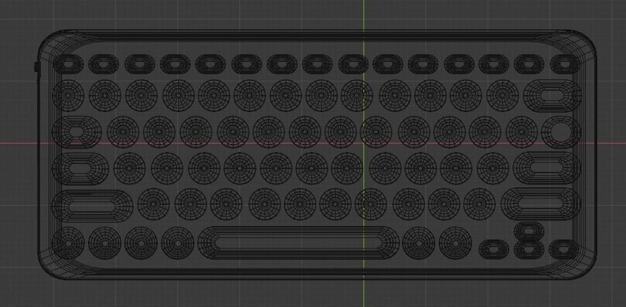 Circle Keyboard Logitech k380  Low-poly 3D model_5