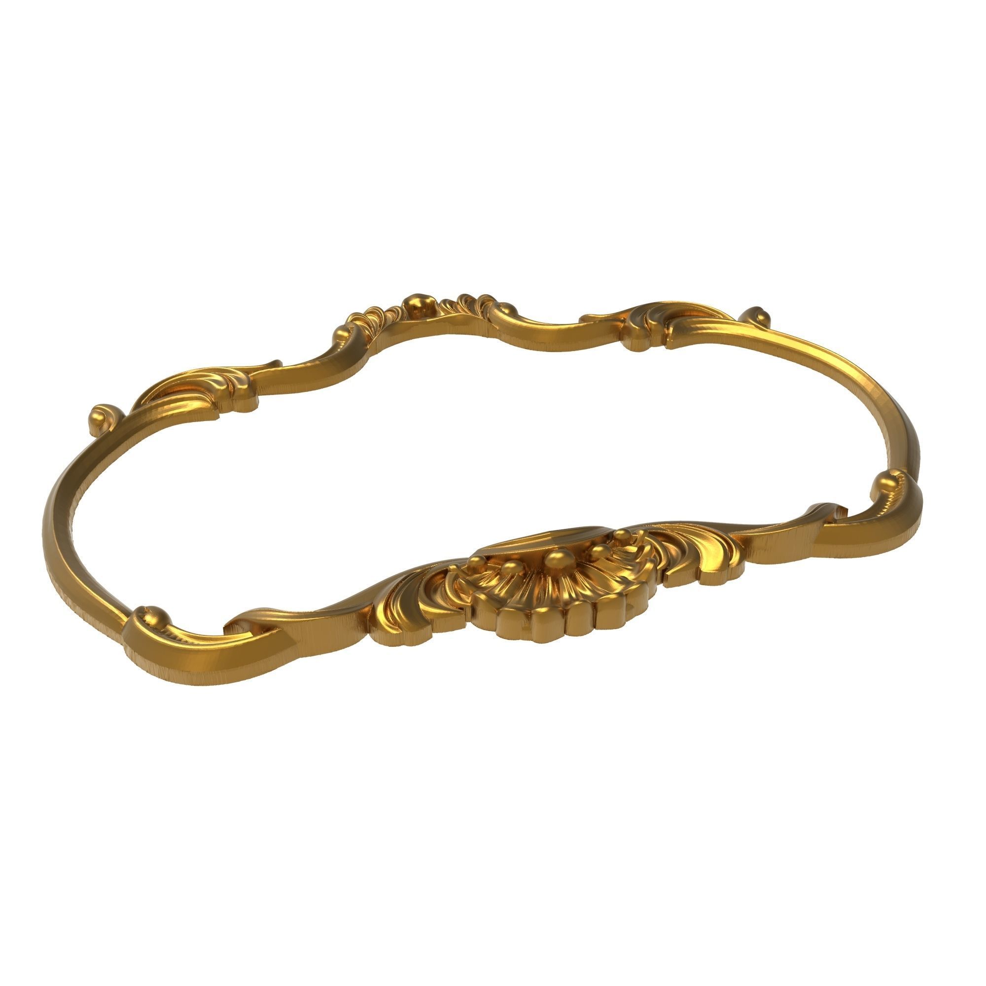 carved frame  3D model_3