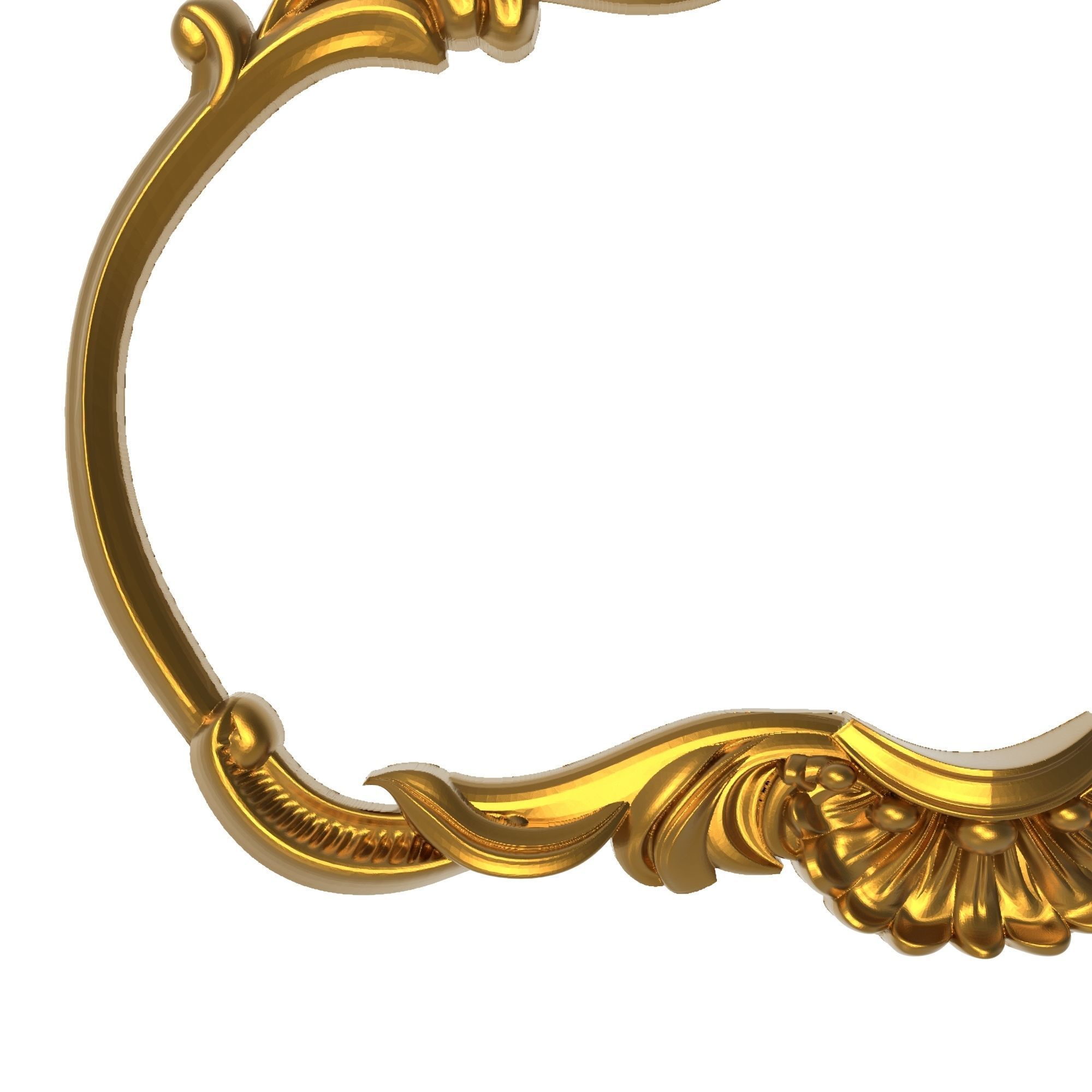 carved frame  3D model_2