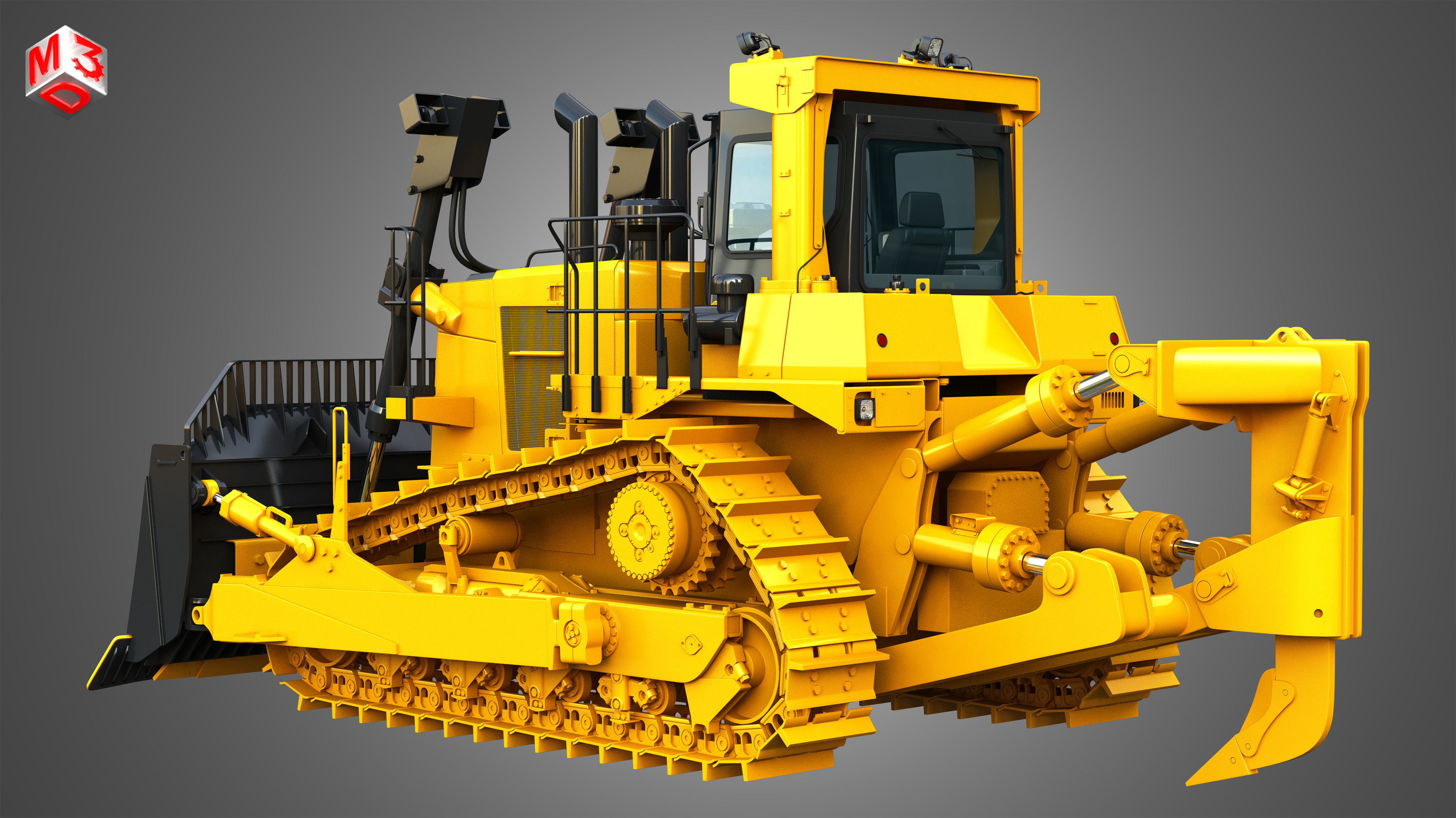 D10T2 - Dozer 3D model_4
