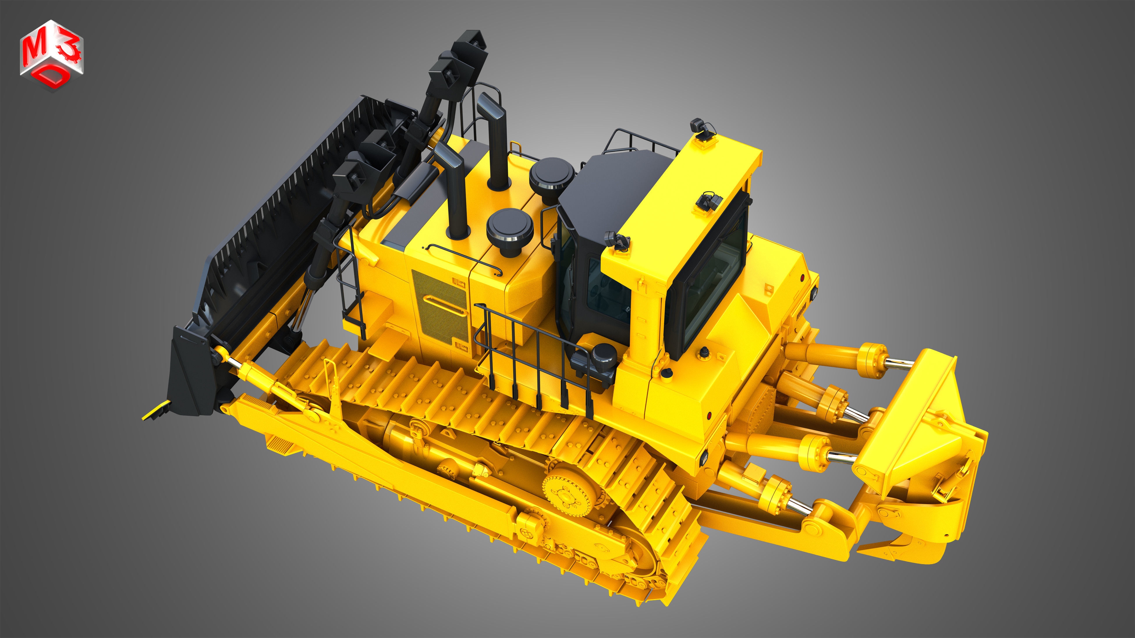 D10T2 - Dozer 3D model_22