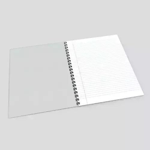 Notebook spiral Low-poly 3D model
