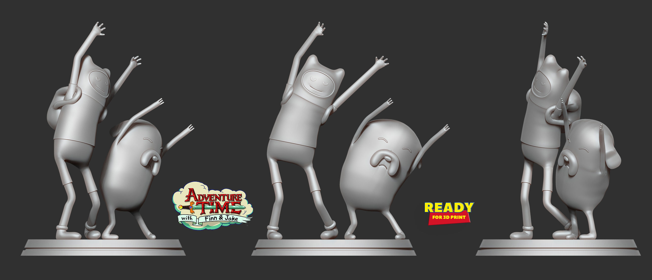 Finn and Jake 3D print model_3