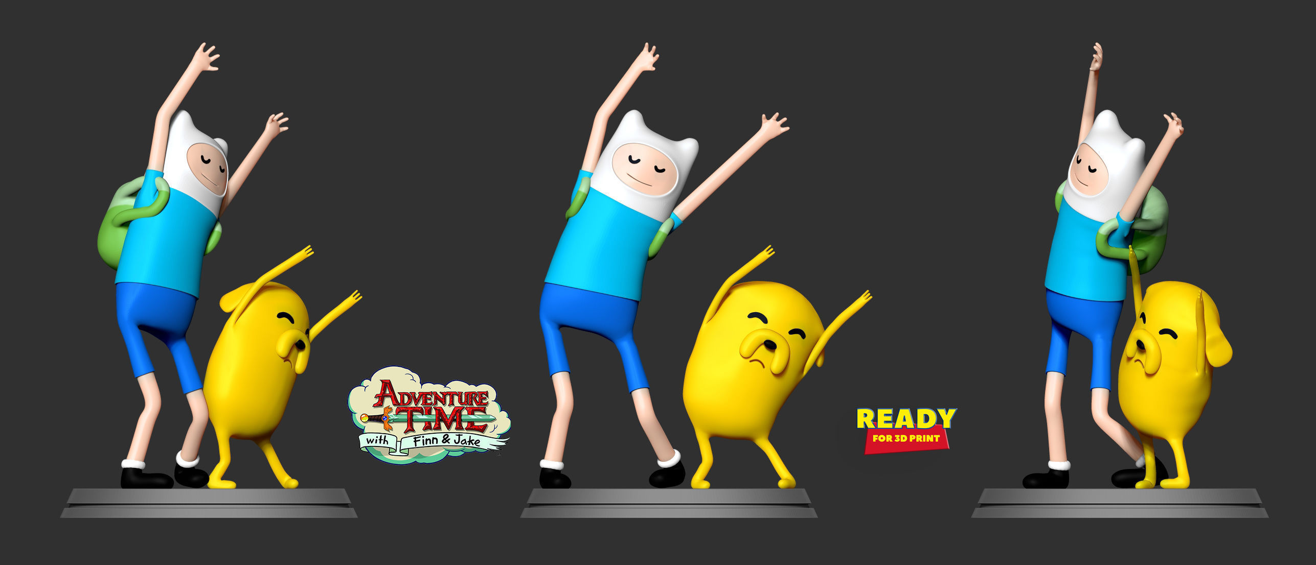 Finn and Jake 3D print model_1