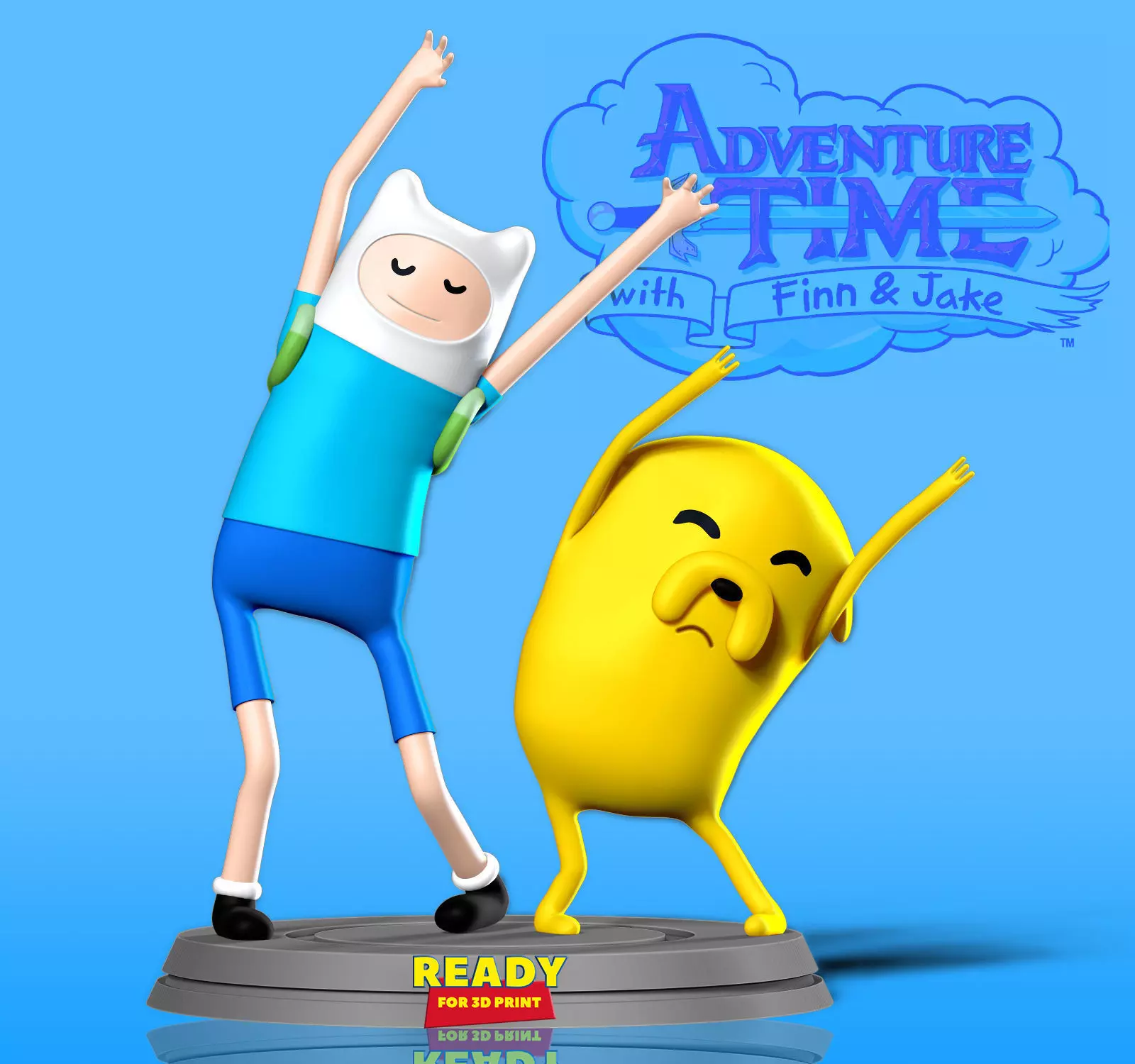Finn and Jake 3D print model_0