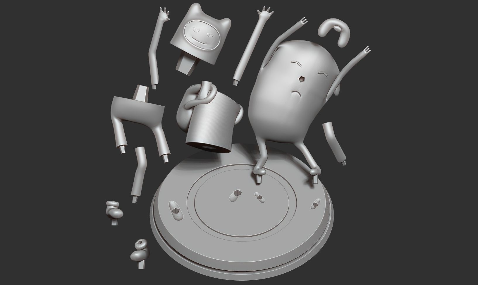 Finn and Jake 3D print model_2