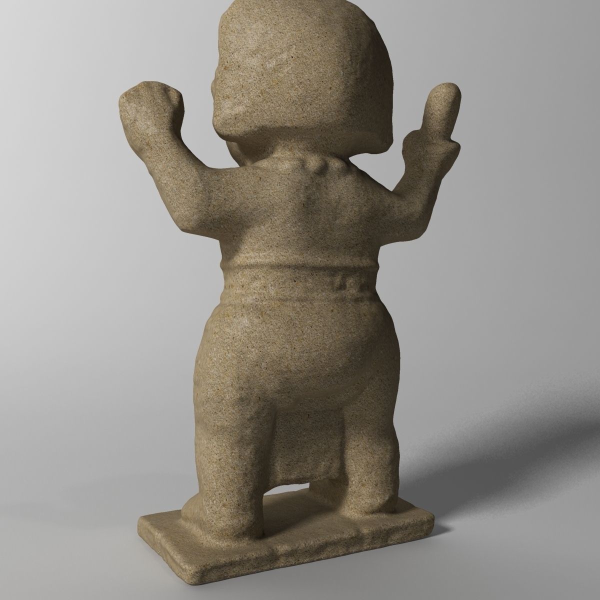 Maya Statuette 3D model_2