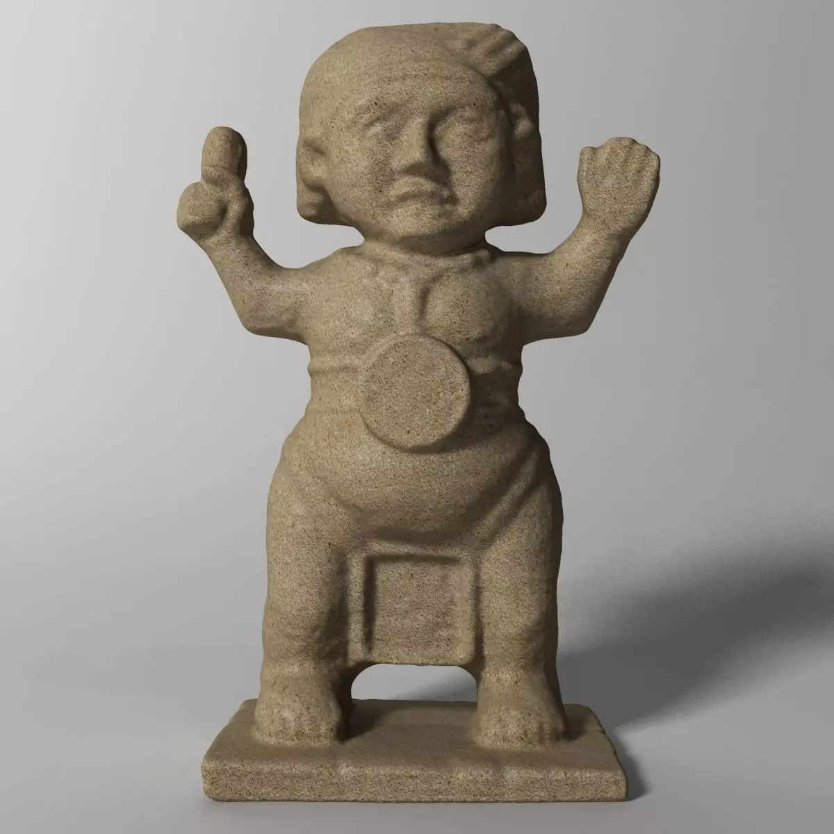 Maya Statuette 3D model_0