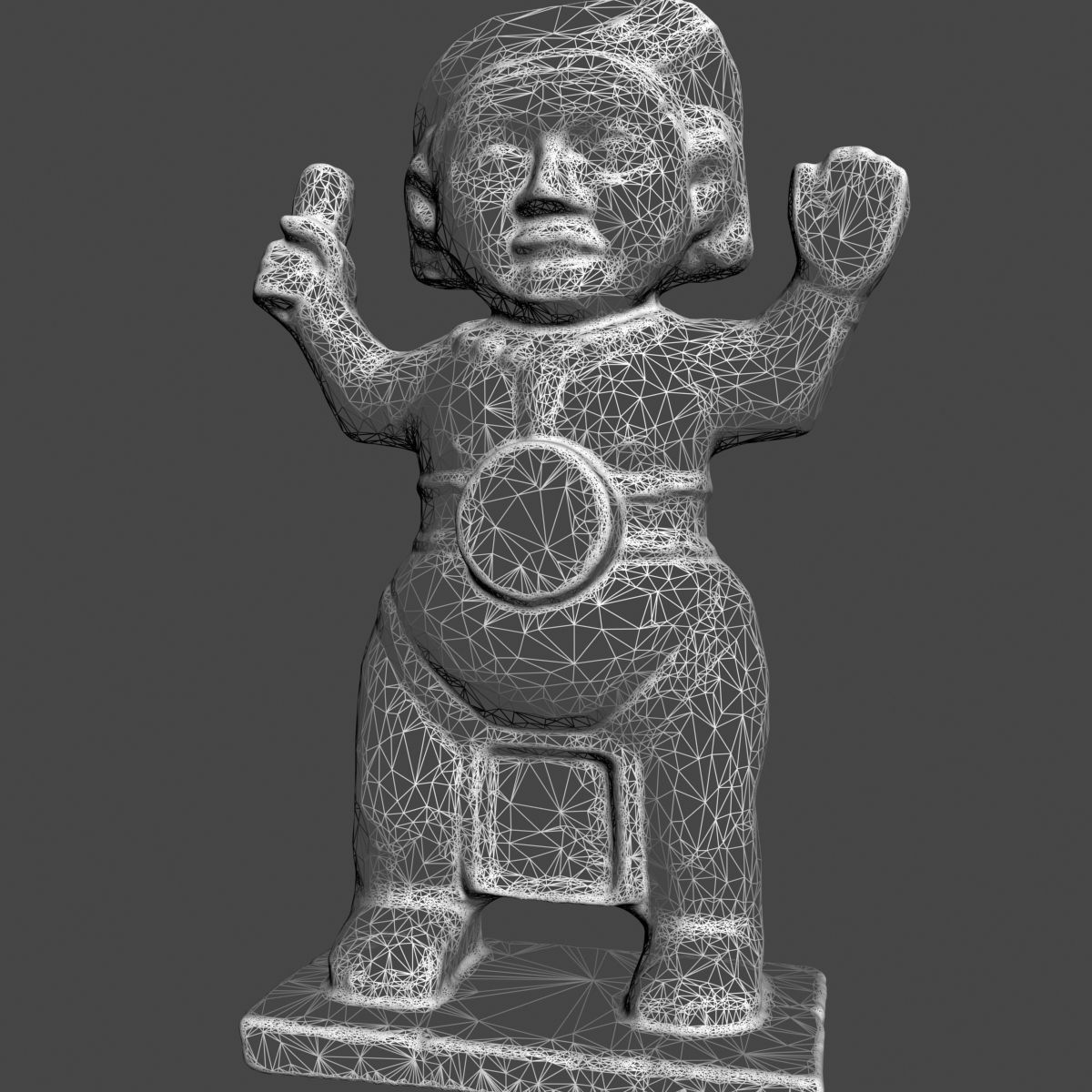 Maya Statuette 3D model_3