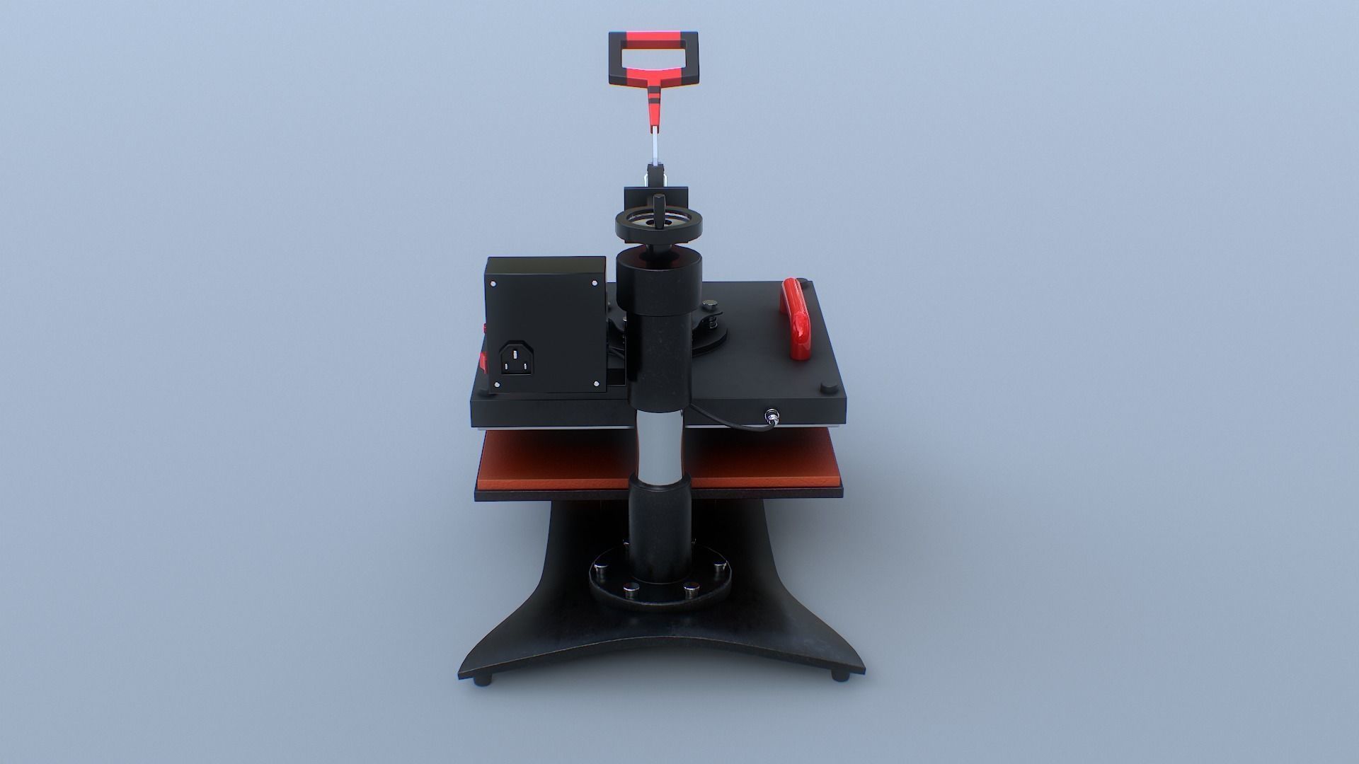 Heat Press Machine Rotatable Low-poly 3D model_20