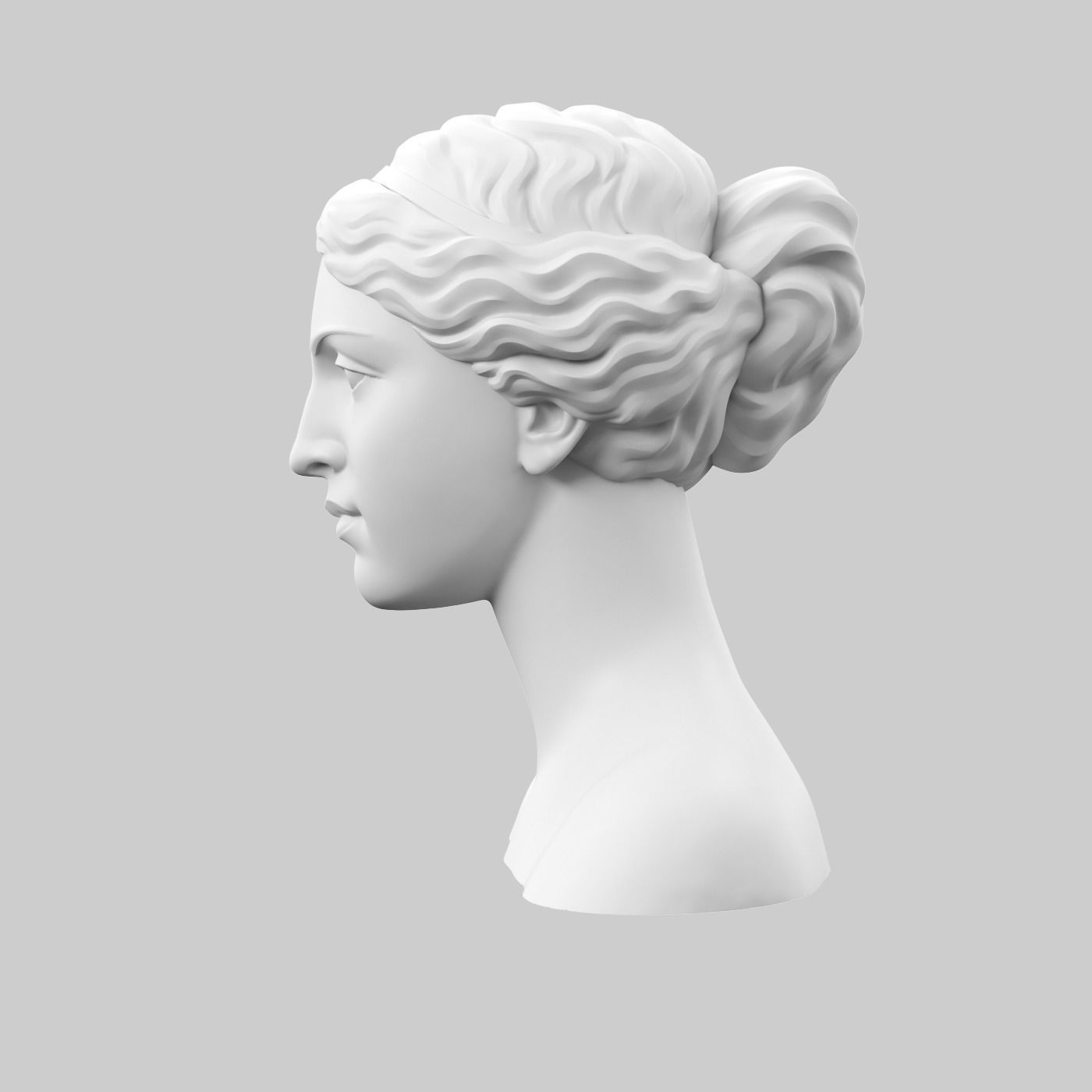 Afrodita head 3D print model_6