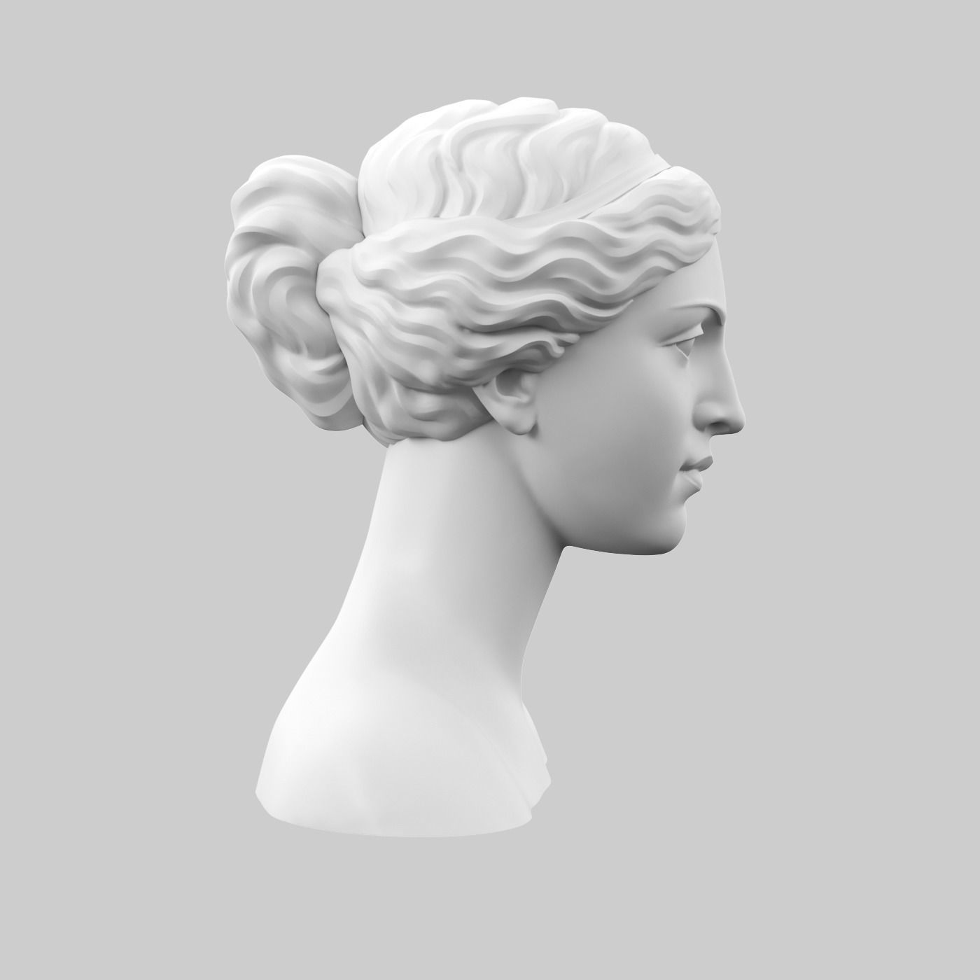 Afrodita head 3D print model_7