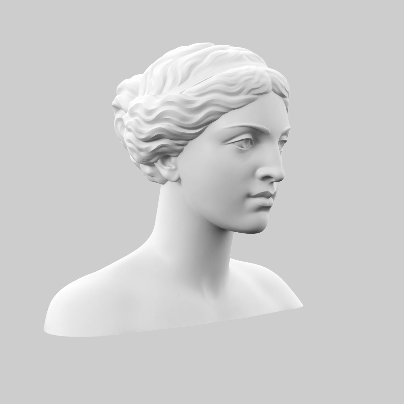 Afrodita head 3D print model_2