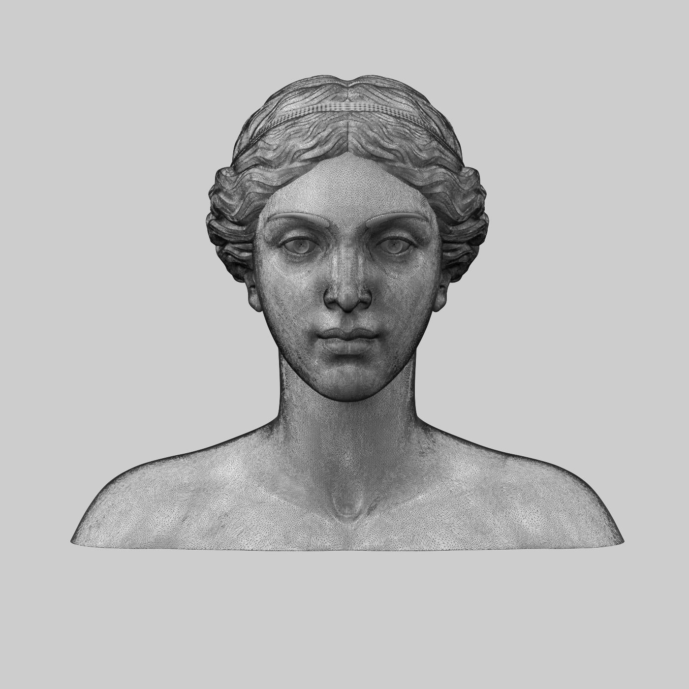 Afrodita head 3D print model_9