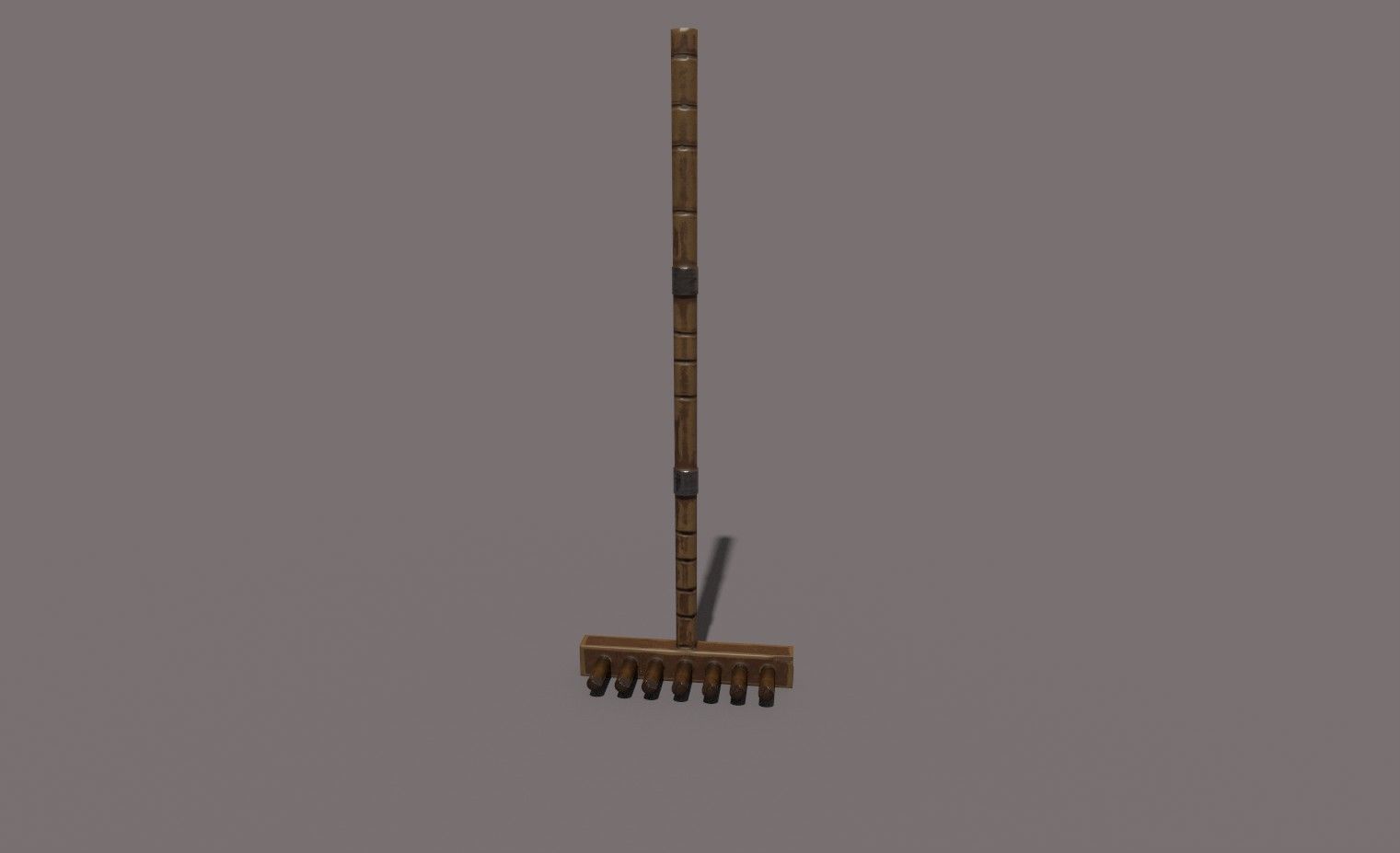 rake medieval 3D model Low-poly 3D model_4