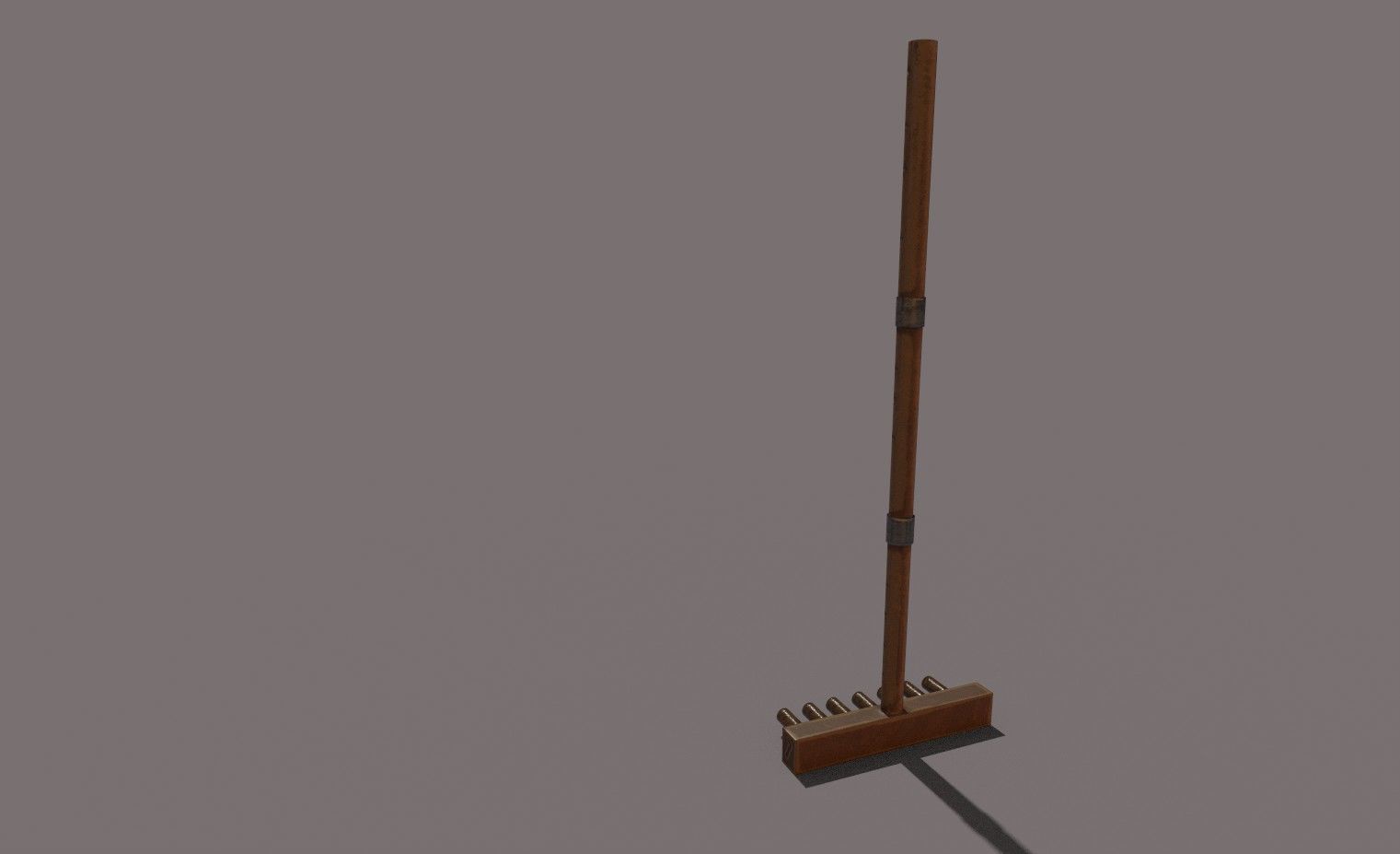 rake medieval 3D model Low-poly 3D model_1