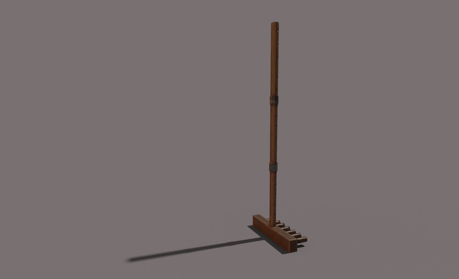 rake medieval 3D model Low-poly 3D model_2