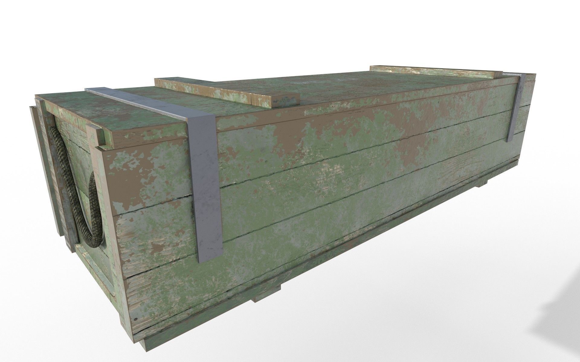 Old military crate  Low-poly 3D model_5
