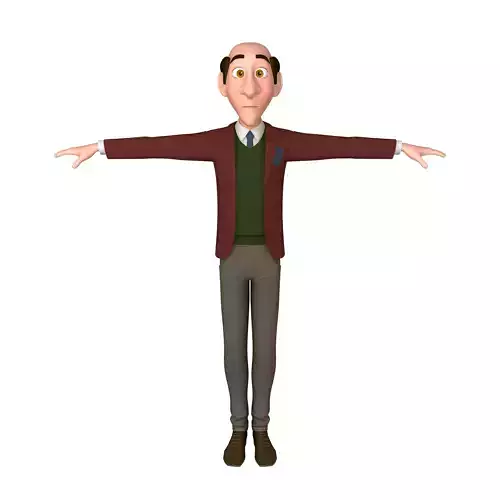 Man Cartoon Professor 02