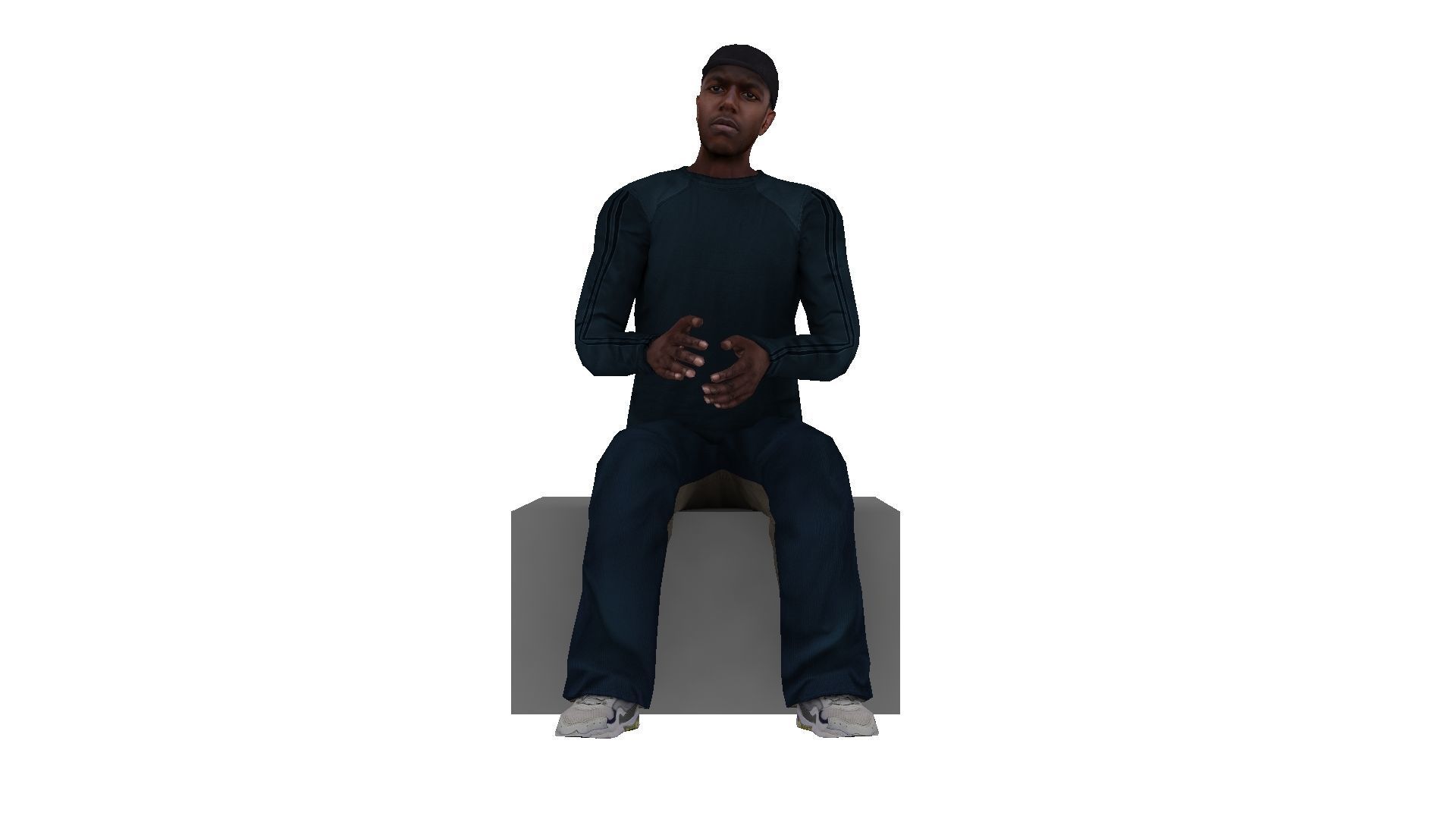 MAN 5 Low-poly 3D model_5